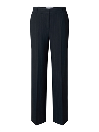 Selected Femme SlfRita MW Wide Pant Pin Stripe Dark Sapphire